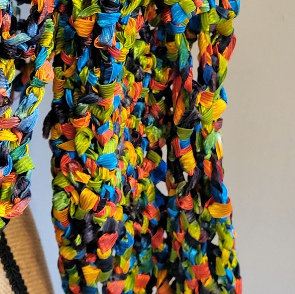 Unbranded bright ribbon open weave crop top medium - Picture 6 of 9